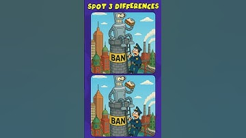 Find the differences #135 : Can You Spot All 3 !? (A Bit Tricky) #shorts #spotthedifference