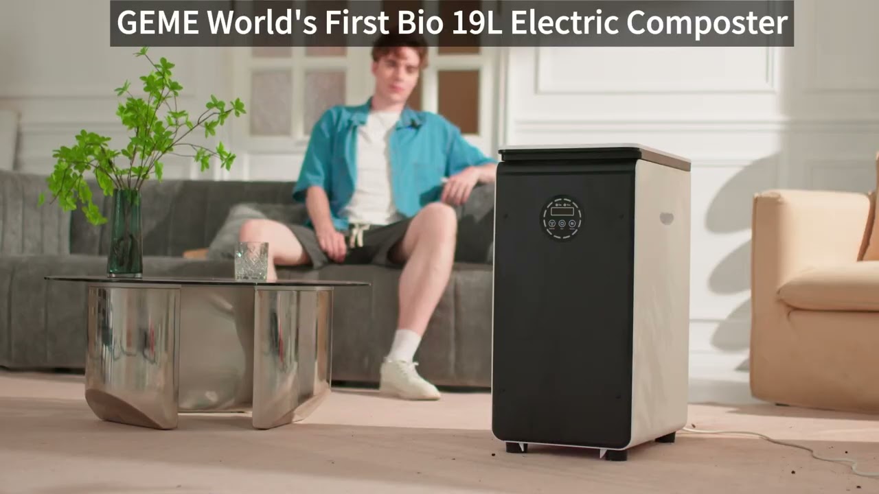 GEME | World's First Bio Smart Electric Composter Kitchen, Turn Food Waste  into Real Organic Compost No Dehydration - 19L Food Cycler Compost Machine