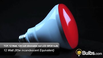 TCP Elite Series 12 Watt, 120 Volt Dimmable 25,000-Hr Red LED BR30 Bulb