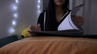 asmr | semi-fast spiral book page turning at various speeds (very soft finger licking)