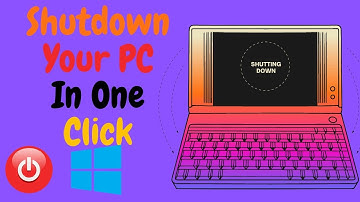 Shutdown Your Computer Just One Click || One Click Shutdown
