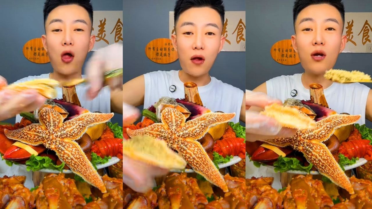 Eating GIANT STARFISH Seafood Platter ASMR Mukbang | Huge Lobster & Crab Feast 🤤