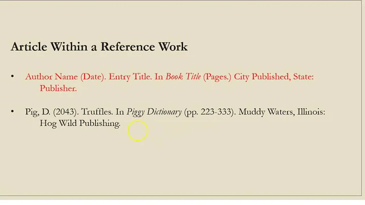 Citing Journal Articles In APA Style