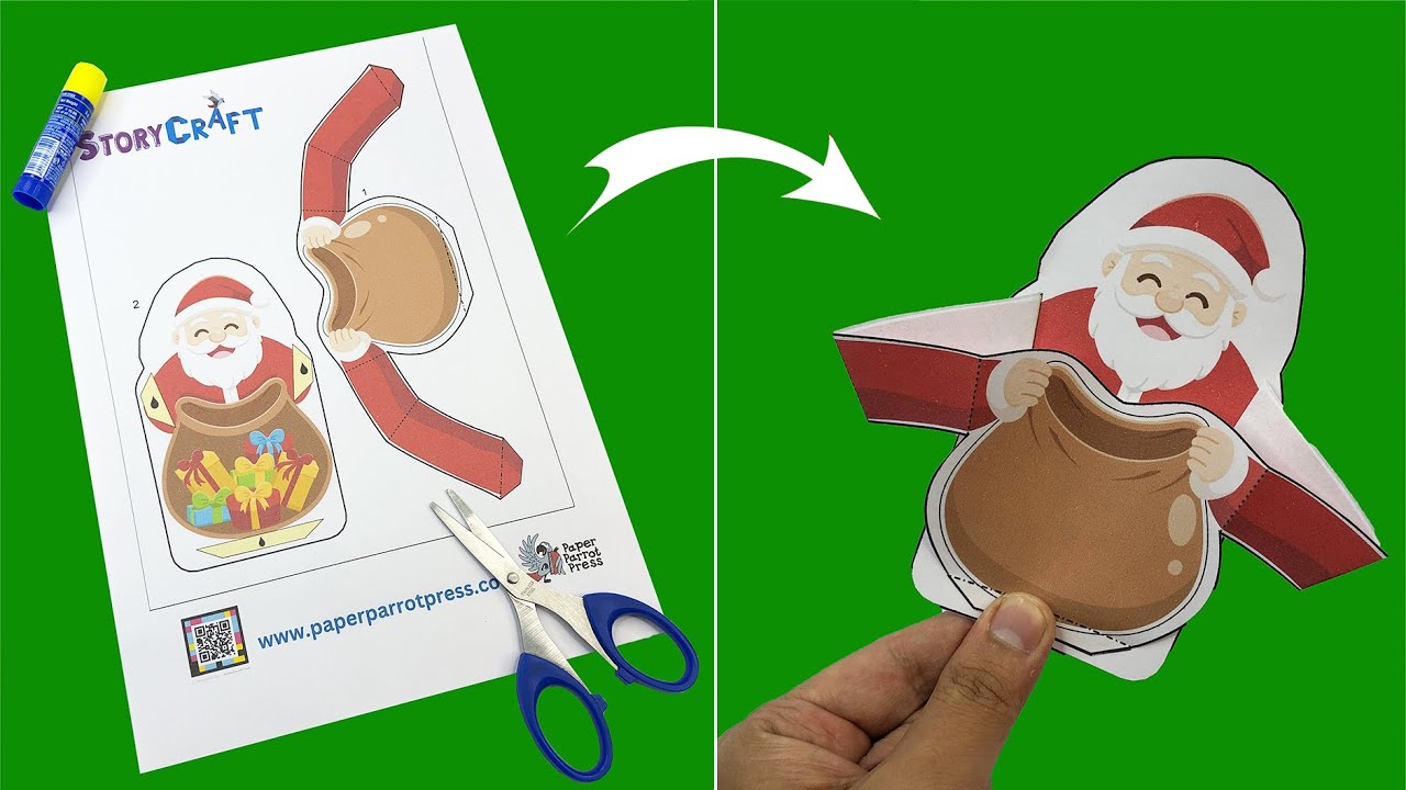 Santa's Magical Bag  | Easy Kids Christmas Craft with Template | Paper Parrot Press