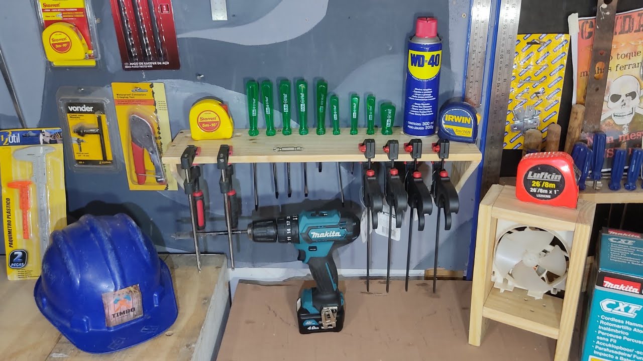 Suporte de Ferramentas top muito fácil de fazer e rápido usando Makita ...