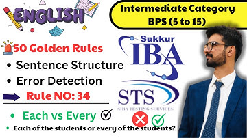 Error detection and sentence structure rules|50 golden rules 34