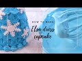 【ドールカップケーキ】生クリームのたて方からゆっくり解説【エルサ 】 / How to make Elsa dress cupcake!