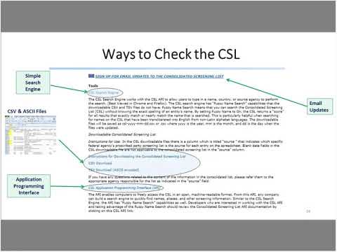 Commerce Control List Country Chart