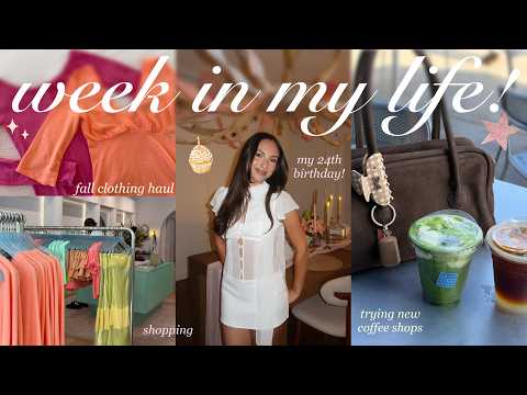 WIML VLOG 🧁 shopping, fall clothing haul, my 24th birthday, coffee shops, bff visits, etc! ⭐️