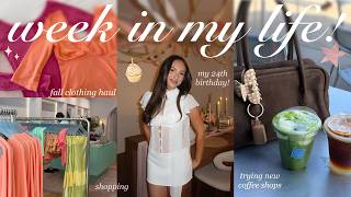 WIML VLOG 🧁 shopping, fall clothing haul, my 24th birthday, coffee shops, bff visits, etc! ⭐️
