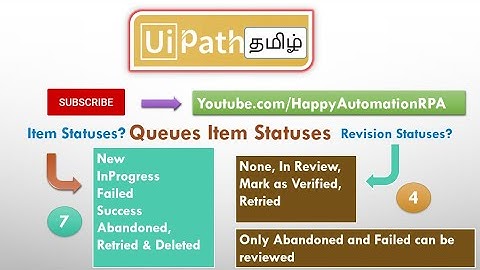 UiPath Tamil - Explained about Queue Item Statuses
