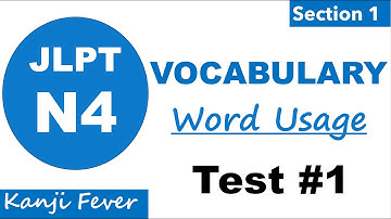 JLPT N4 Kanji Practice Test-1 | Test N4 Vocabulary Skills #kanjifever #jlpt #kanji #n4 #vocabulary