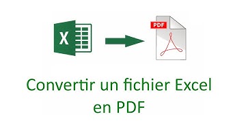 Convertir un fichier Excel en PDF