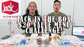 JACK IN THE BOX $20 VALUE MENU CHALLENGE | 5K CALORIES | RANDY SANTEL | MUKBANG