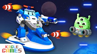 Space Trip | Robocar Poli's English Play | Poli Game | Policecar Firetruck Ambulance | KIGLE GAMES screenshot 2