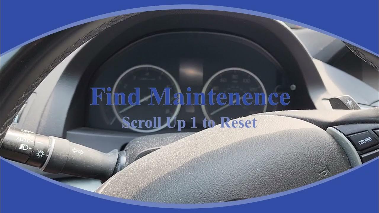 2017 Acura RDX Oil Change and Reset Light - YouTube