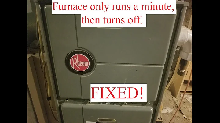 Fixa Rheem Furnace som stängs av på 1 minut!