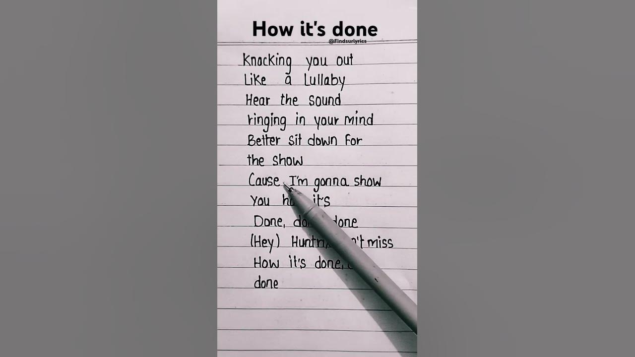How It's Done" Lyric Video  KPop Demon Hunters #rumi #zoey #mira #howitsdone #kpop #huntrix