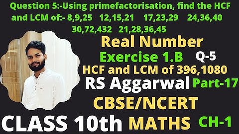 Exercise 1.B Question (5) solution ! Class 10th Real Number ! RS Aggarwal !