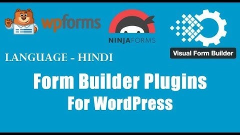 How to create any form in wordpress website | Form Builder  in HINDI