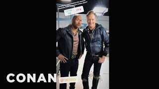 Behind The Scenes With Dwayne Johnson \& Conan On Instagram | CONAN on TBS