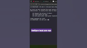 Configure local yum repo #coding #centos #sysadmin #yum #linux #devops #devopstools #repo #local
