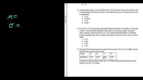 #15. Finding the Mean and Standard Deviation of a Probability Distribution with StatCrunch