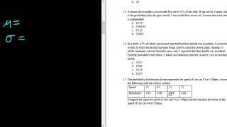 #15. Finding the Mean and Standard Deviation of a Probability Distribution with StatCrunch Wealth