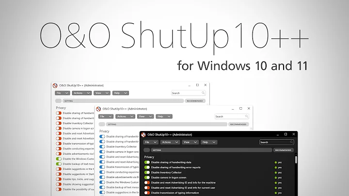 O&O ShutUp10++: For Windows 10 & 11, with Dark Mode