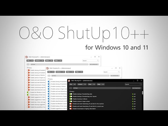 O&O ShutUp10++ – Free antispy tool for Windows 10 and 11