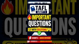 Tafl unit 1 || important questions 🪄#tafl #unit 1 #aktu #btech #importantquestions