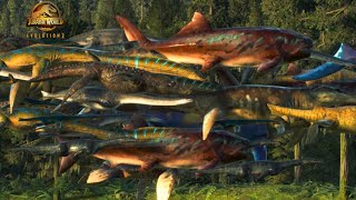 ALL AQUATIC REPTILES & DUNKLEOSTEUS‼️ | Jurassic World Evolution 2 Prehistoric Marine Species Pack🐟 screenshot 4