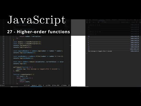 JavaScript 27 🧬 Higher-order functions