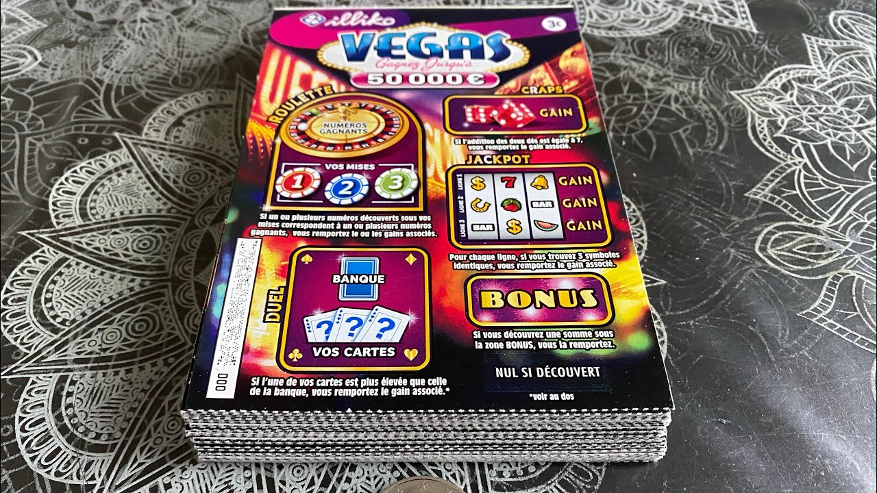 Carnet Grattage VEGAS 150€ 50 Tickets ! 😱😱😱