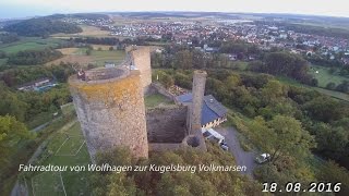 Fahrradtour mit dem Pedelec von Wolfhagen zur Kugelsburg in Volkmarsen in 4K, von tubehorst1