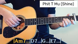 Video thumbnail of "Shine - ဖြစ်တည်မှု (Easy Plucking Guitar Play-through)"