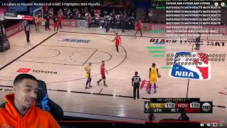 FlightReacts Los Angeles Lakers vs  Houston Rockets GAME 4 HIGHLIGHTS  2020 NBA Playoffs