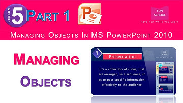 Class 5 - Ch 5 Managing Objects in MS PowerPoint 2010 - Part 1