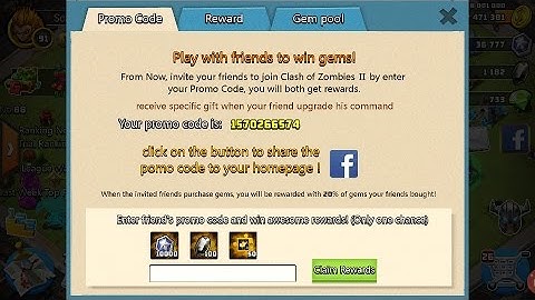 Clash of Zombies 2 - New Promo Code System!