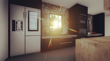 Kitchen Design using sketchup and Lumion 9.