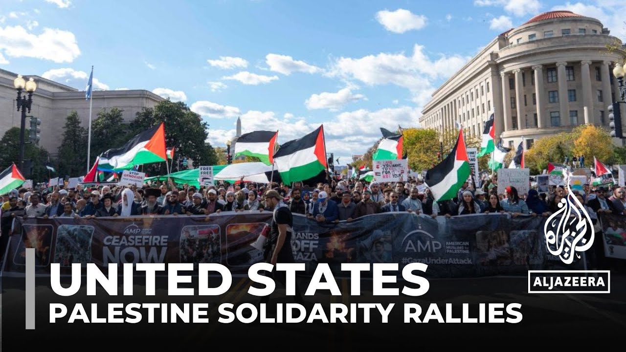 مسيرات تضامن مع فلسطين: حشود كبيرة تتجمع في مدن في جميع أنحاء الولايات المتحدة