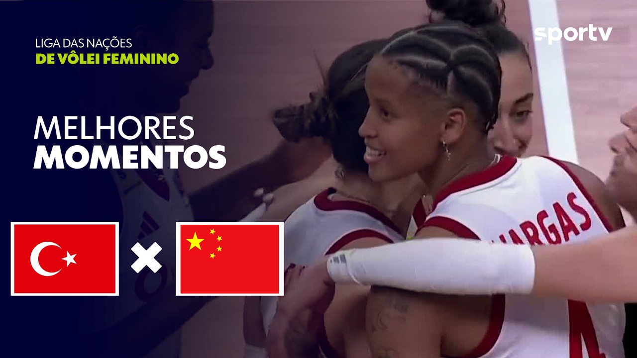 TURQUIA 3 X 2 CHINA | MELHORES MOMENTOS | LIGA DAS NAÇÕES FEMININA DE VÔLEI 2026 | sportv