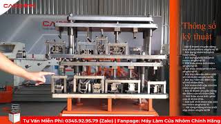 Máy Dập Khóa Thủy Lực Nhôm Xingfa Hệ 55/93 Và Nhôm PMA 12 Dao