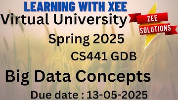 CS441 Big Data Concepts GDB Spring 2025 Virtual University of Pakistan