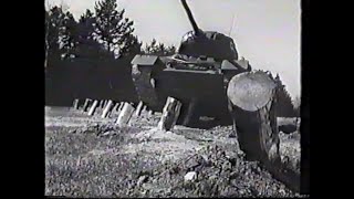 Tank T 34  - část 3.- sdružený výcvik osádek při praktické jízdě na dráze Tankodromu