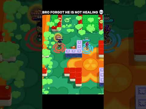 Bro Forgot He Wasn't Healing 💀😂 | Brawl Stars #brawlstars #shorts