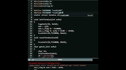 #shorts #rookieprogrammer C program to design Login Screen Username and Password