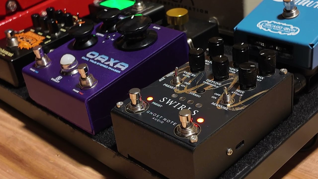 NOISE SWASHクローン(試奏動画あり) Ghost Note Audio SWIRLS Chorus Pedal ペダルボード テスト - YouTube