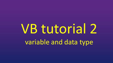 Variable and data type for store data in visual basic  2010