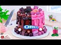 🍫 Best Ever Miniature Half Strawberry Half Chocolate Cake Decorating | ASMR Cooking Mini Food